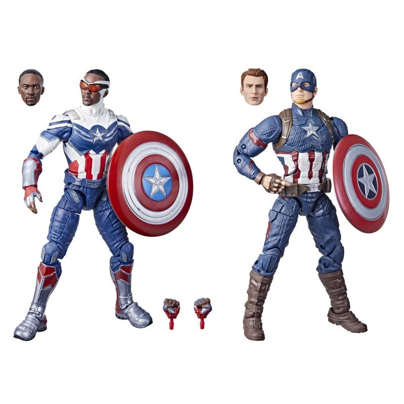 Conjunto-Bonecos-Articulados---Marvel---Capitao-America---Sam-Wilson-e-Steve-Rogers---15cm---Hasbro-0