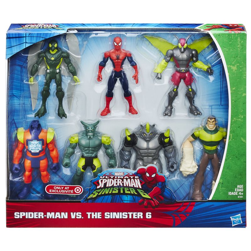 Conjunto-com-7-Mini-Figuras---Marvel---Ultimate-Spider-Man-Vs-Sinister-6---Hasbro