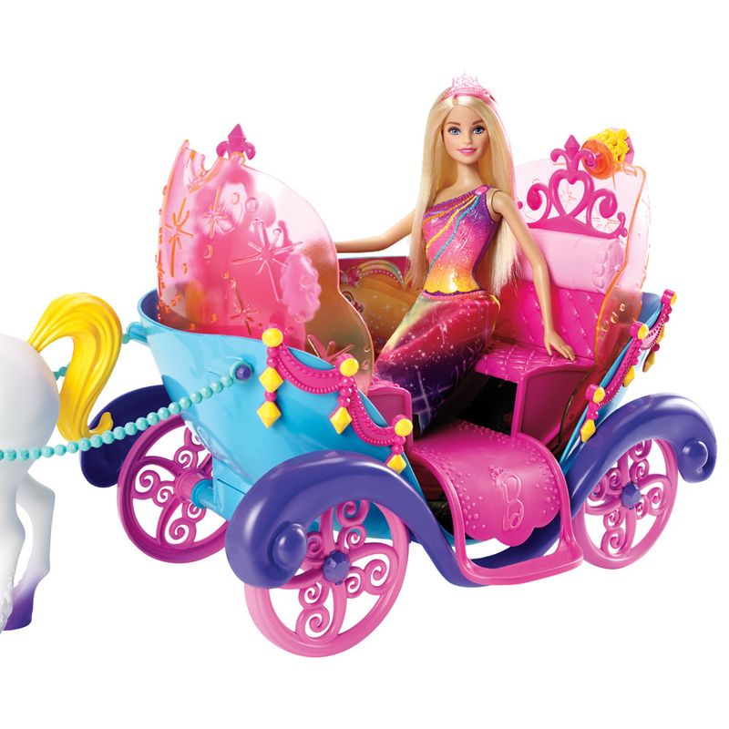 Carruagem-com-Boneca-Barbie---Princesa----Mattel