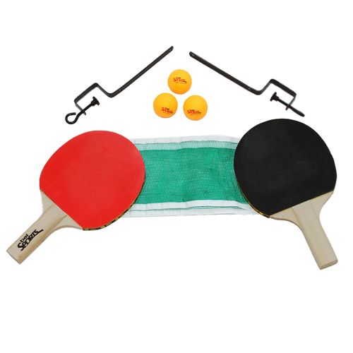 Conjunto de Ping Pong - Raquetes com Bolinhas e Rede - Bel Fix