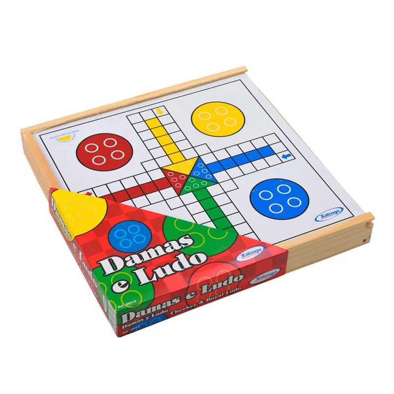 Jogo Dama e Ludo Madeira Xalingo - 6021.0 - Xickos Brinquedos