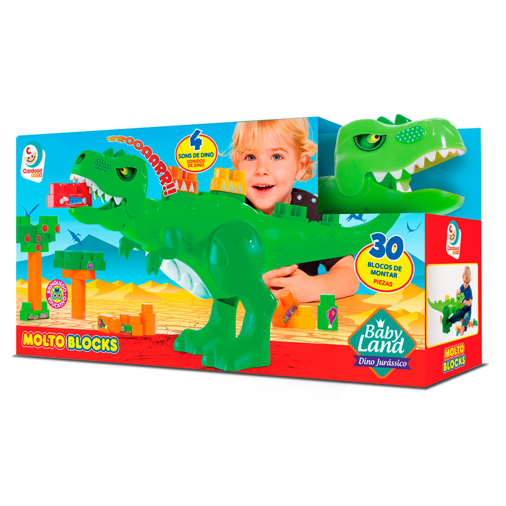 Blocos de Montar Parque de Dinossauros Infantil Educativo - Ri Happy