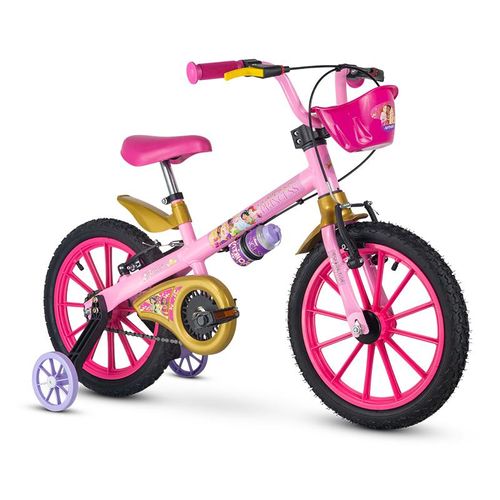Bicicleta - Aro 16 - Princesas - Nathor - Rosa