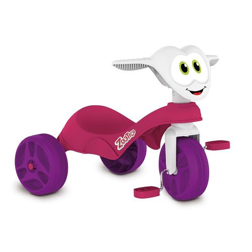 Mini Veículo Infantil com Pedal - Triciclo - Bandeirante - Rosa