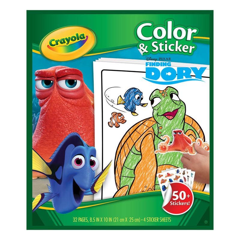 Livro-de-Colorir-com-Adesivos---Procurando-Dory---Crayola