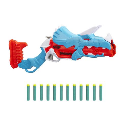 Lançador - Dardos Nerf - Dinosquad - Tricera-Blast - com 12 Dardos - Hasbro