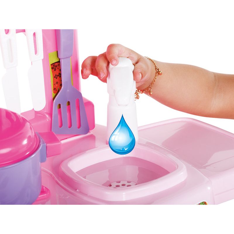 Conjunto-Cozinha-com-Agua---Mini-Chef---Rosa---Calesita