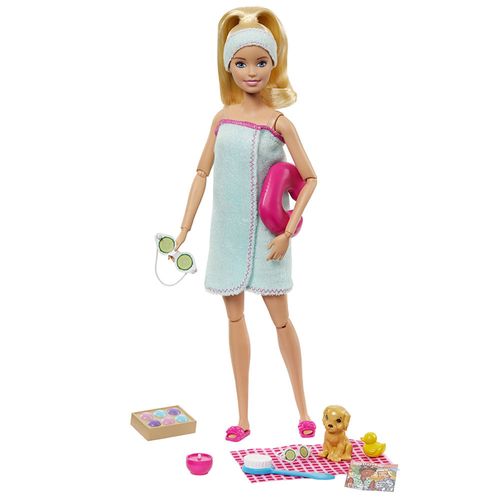 Boneca Barbie Loira Vestido Glamoroso Lilás Glitter Mattel - Roxo