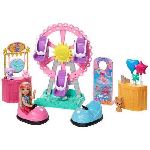 Playset e Boneca Barbie - Barbie Sisters e Pets - Chelsea Parque De Diversões - Mattel