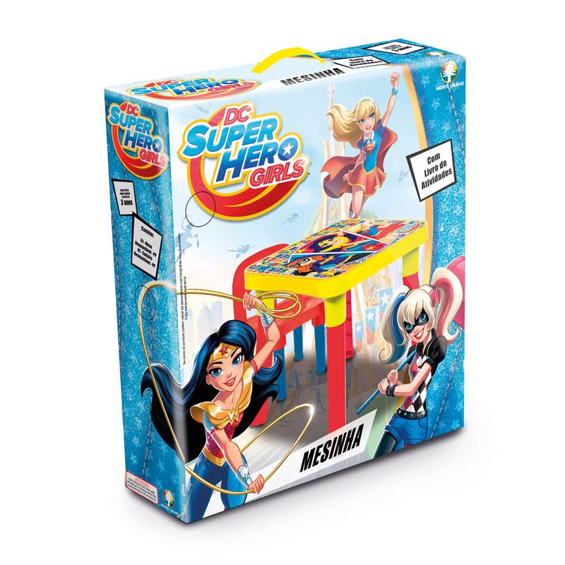 Mesa-com-Cadeira---DC-Super-Hero-Girls---Amarelo-e-Vermelho---Monte-Libano
