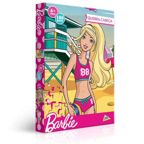 Quebra-Cabeça - 100 Peças - Barbie - Barbie na Praia - Toyster