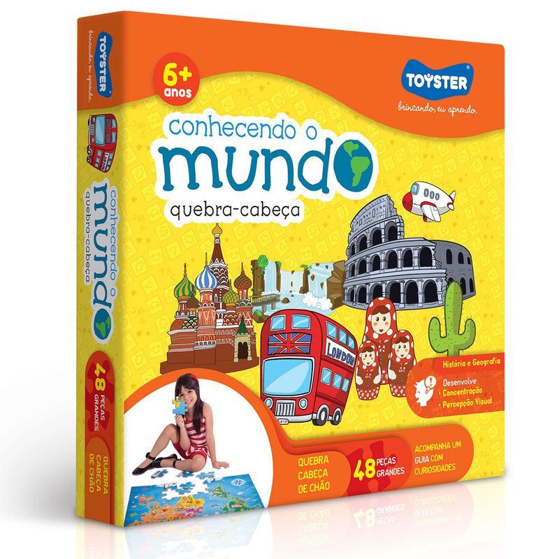 Quebra-Cabeca---48-Pecas---Conhecendo-o-Mundo---Toyster