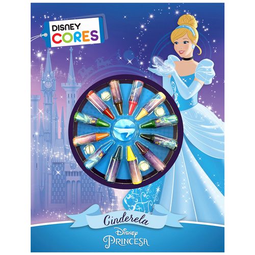 Livro de Colorir Disney - Princesas - Cinderela com Giz de Cera - DCL