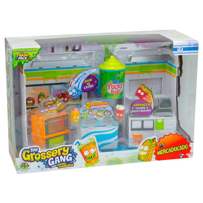 Playset-e-Mini-Figuras---Trash-Pack---Grossery-Gang---Yucky-Mart---DTC