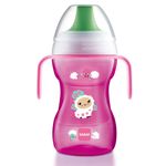 Copo-de-Treinamento-com-Alca-e-Bocal-Rigido-270ml---Ovelha---Rosa---MAM