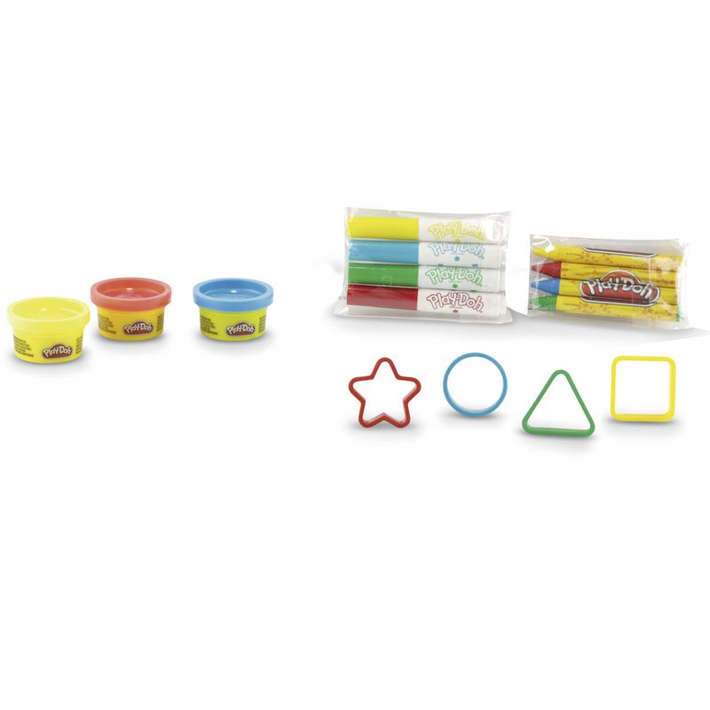 Massa-de-Modelar---Play-Doh---Conjunto-de-Formas-e-Canetinhas-Coloridas---DTC