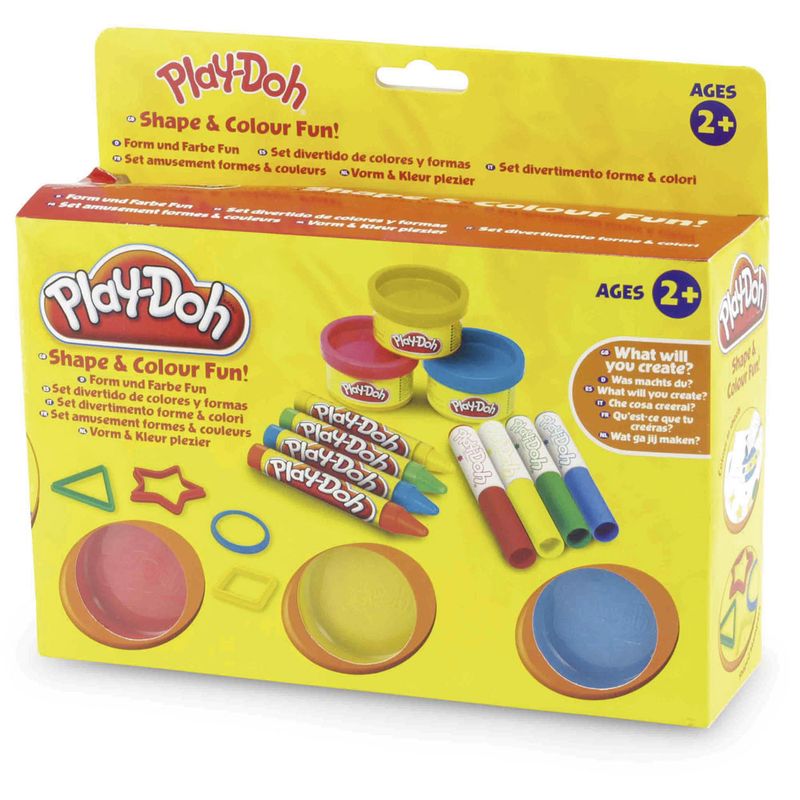 Massa-de-Modelar---Play-Doh---Conjunto-de-Formas-e-Canetinhas-Coloridas---DTC