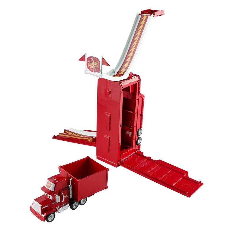 Caminhao Pista Mack se Transforma em Torre de Salto Disney Carros Mattel