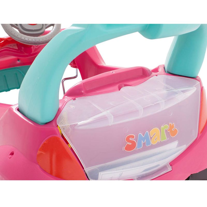 Carrinho-Smart-de-Passeio-com-Pedal-e-Andador---Rosa---Bandeirante-Detalhe-3