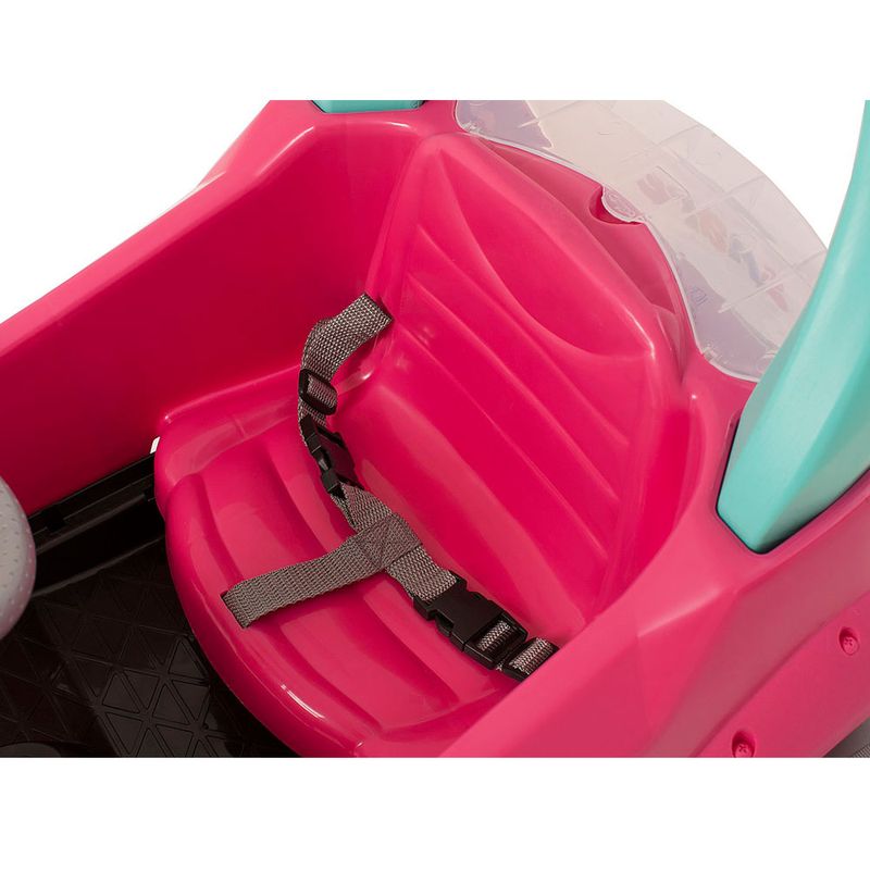 Carrinho-Smart-de-Passeio-com-Pedal-e-Andador---Rosa---Bandeirante-Detalhe-4