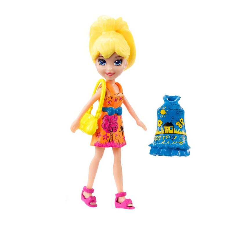 Mini-Boneca---Polly-Pocket---Polly-Festa-Neon---Mattel