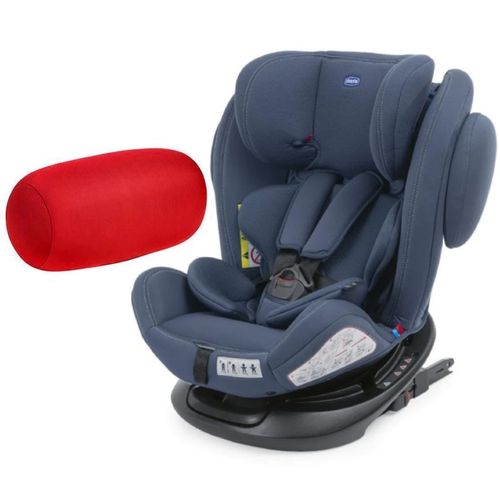 Kit Cadeira para Auto - 0 a 36Kg - Único Plus - Azul e Almofada Rolinho - Vermelho - Chicco
