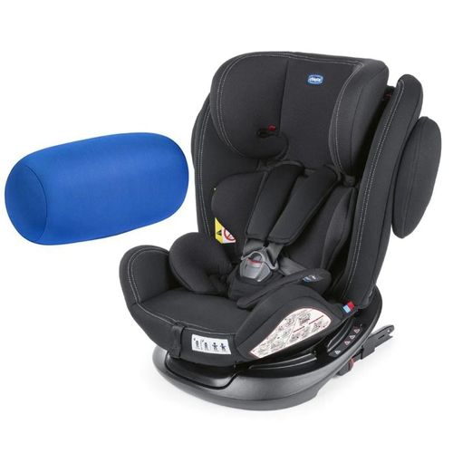 Kit Cadeira para Auto - 0 a 36Kg - Único Plus - Black e Almofada Rolinho - Azul - Chicco