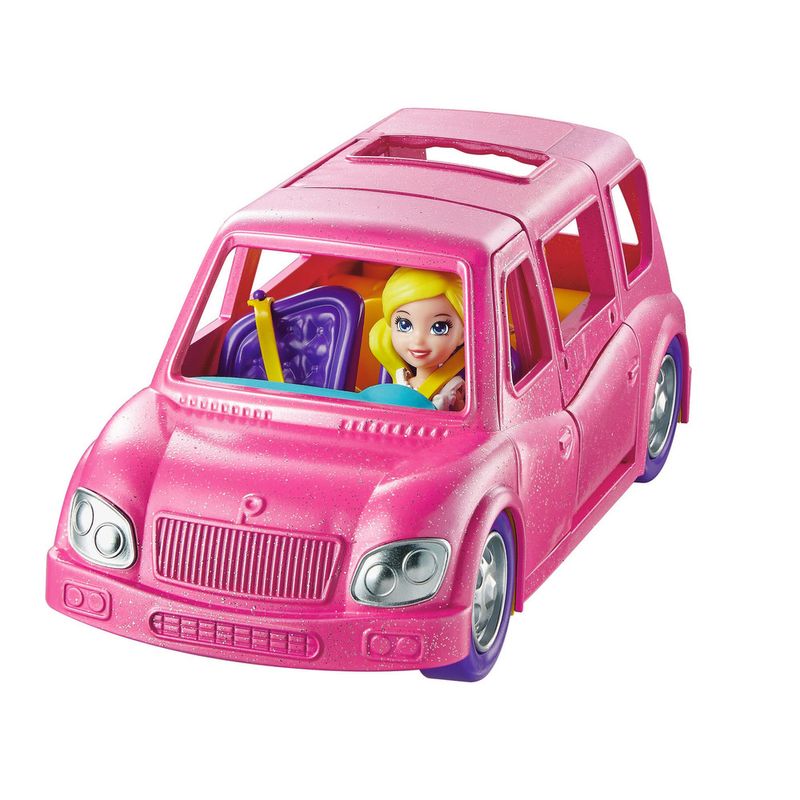 Mini-Boneca---Polly-Pocket---Polly-com-Veiculo---Limousine-Fashion---Mattel