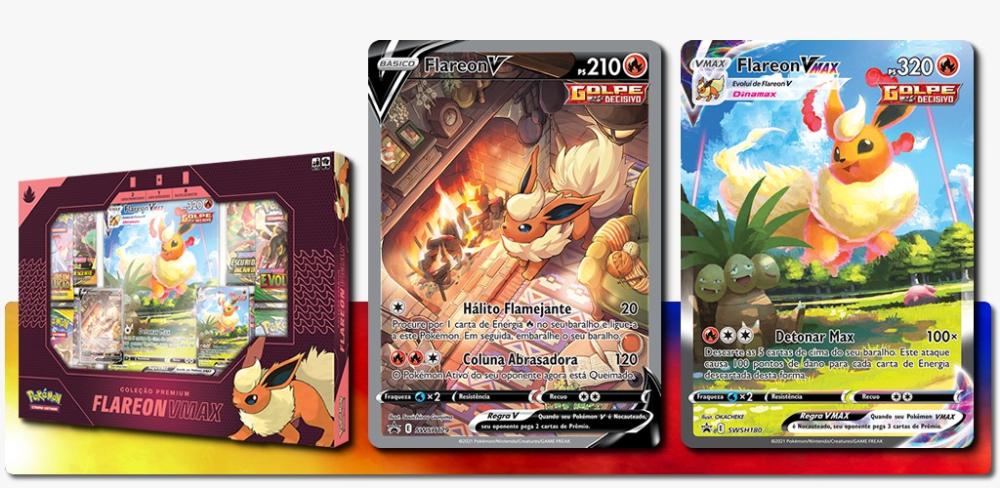 Jogos de Cartas - Pokemon Box Flareon Vmax - 31093 Copag