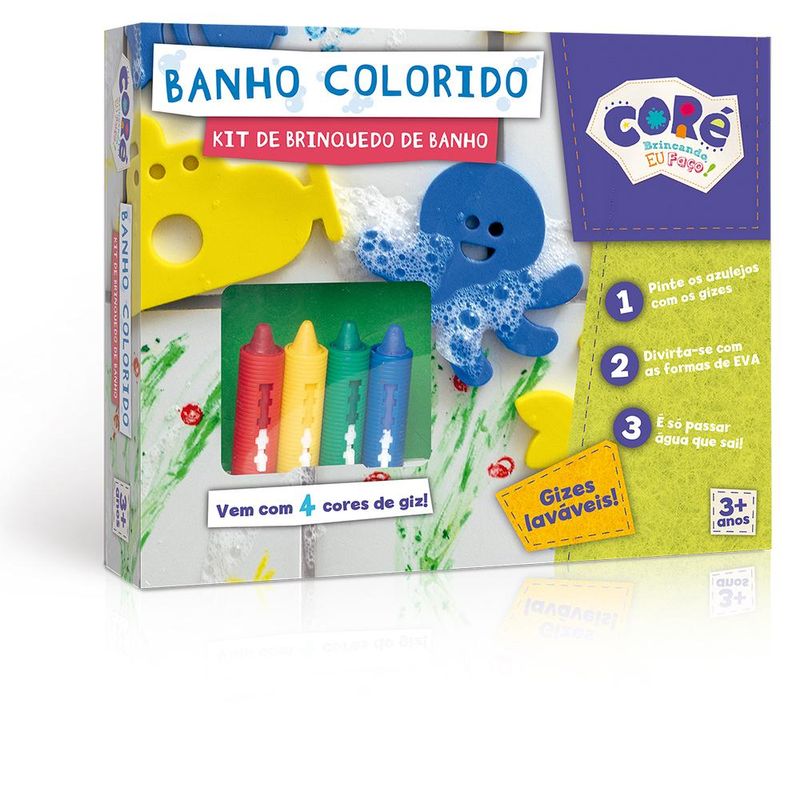 Conjunto-de-Atividades---Core---Banho-Colorido---4-Cores-de-Giz-e-11-Formas-de-EVA---Toyster-0