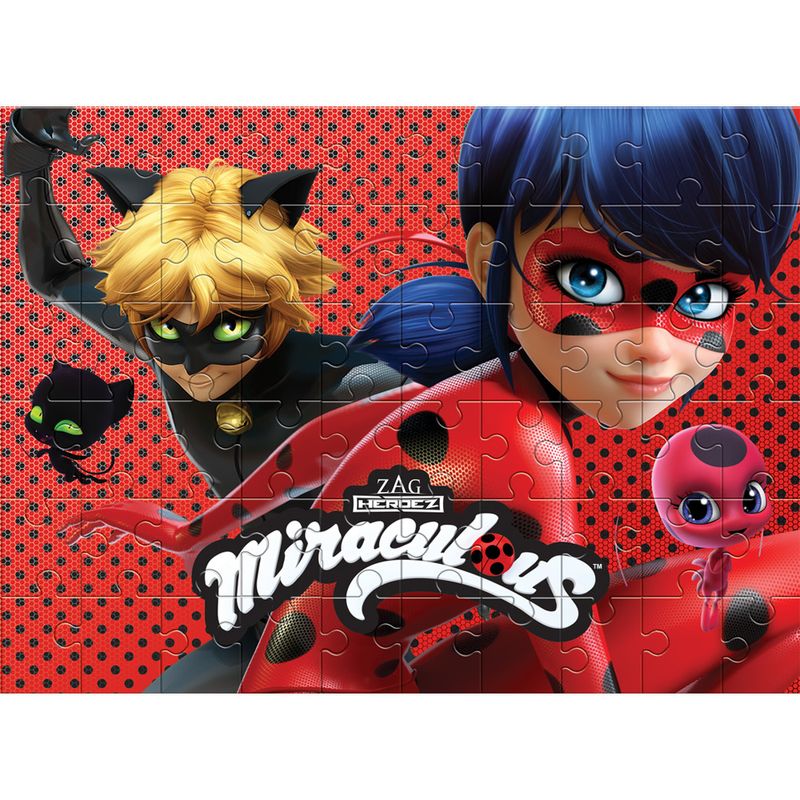 Quebra-Cabecas---Miraculous---Ladybug---60-Pecas---Estrela