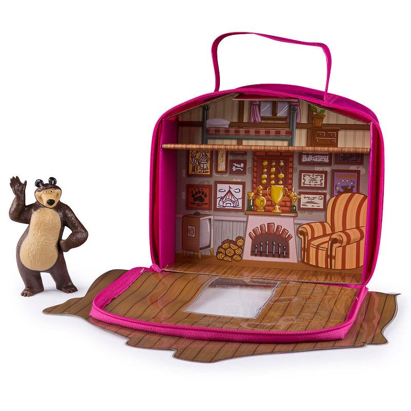 Playset-e-Mini-Figura---Masha-e-o-Urso---Casa-do-Urso---Sunny