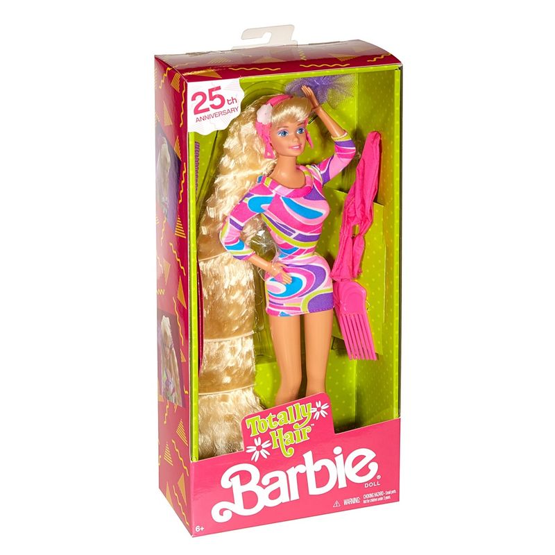 Boneca-Colecionavel---30-Cm---Barbie-Edicao-de-Aniversario---25-Anos---Barbie-Totally-Hair---Mattel