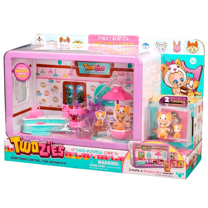 Playset-e-Mini-Figuras---Twozies---Cafe-Divertido---DTC