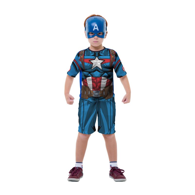 Fantasia-Classica-Curta---Capitao-America---Avengers---Marvel---Rubies---P