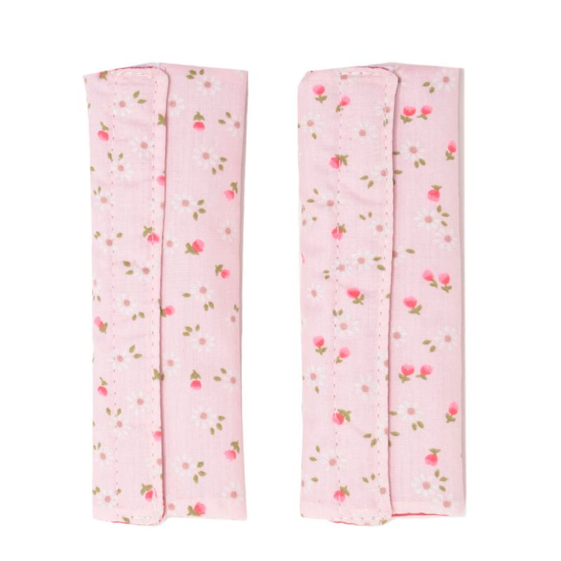 Conjunto-2-Protetores-de-Cinto-Dupla-Face---Rosa-Floral---KaBaby