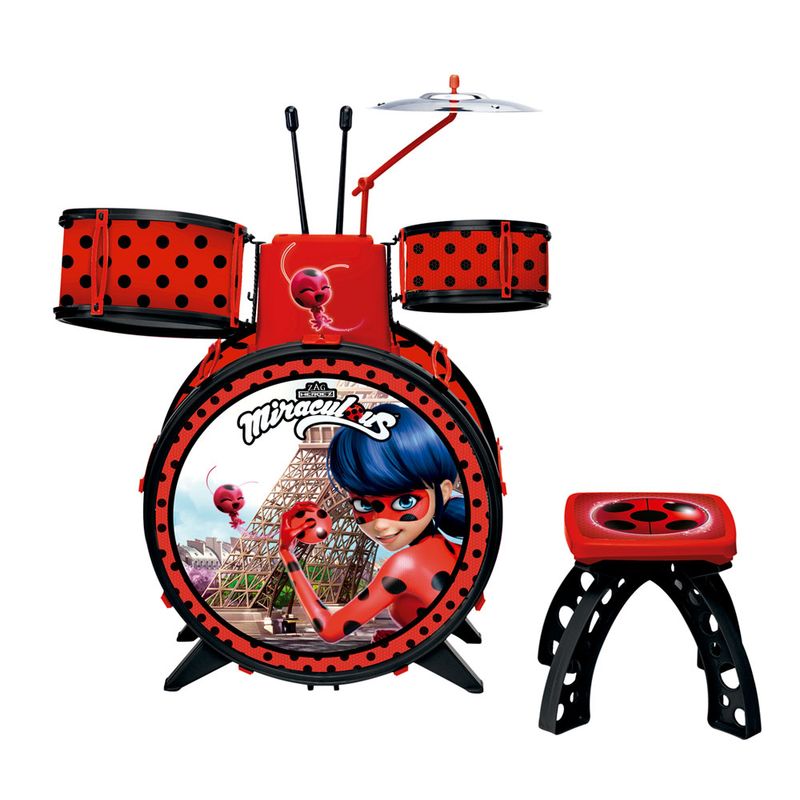 Bateria-Infantil---Miraculous---Ladybug---Fun