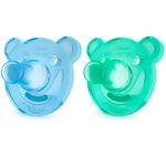 Chupeta-de-Silicone-Para-Recem-Nascidos---0-a-3-Meses---Pack-com-2-Un---Azul-e-Verde---Philips-Avent