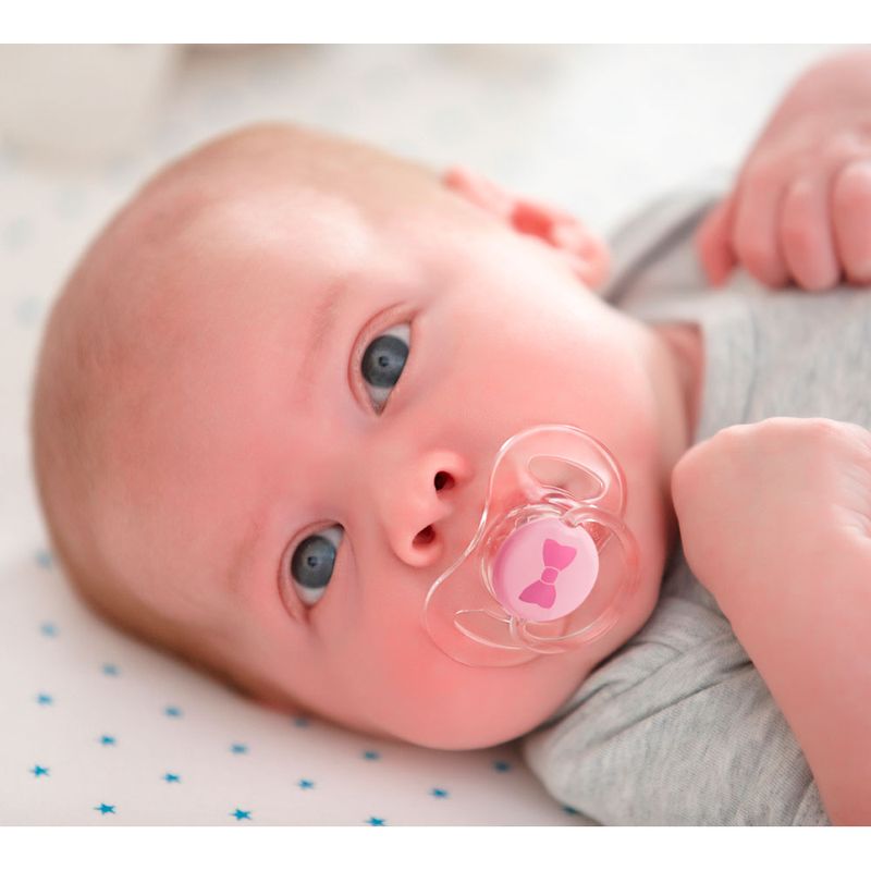 Mini-Chupetas-Para-Recem-Nascidos---0-a-2-Meses---Pack-com-2-Un---Rosa-e-Amarela---Philips-Avent