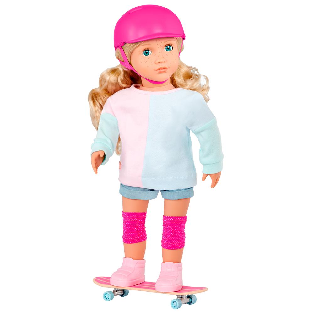 stribe Kritisk snorkel EXCLUSIVO - Boneca Our Generation - Yanika com Sweater Pink e Skate -  Candide
