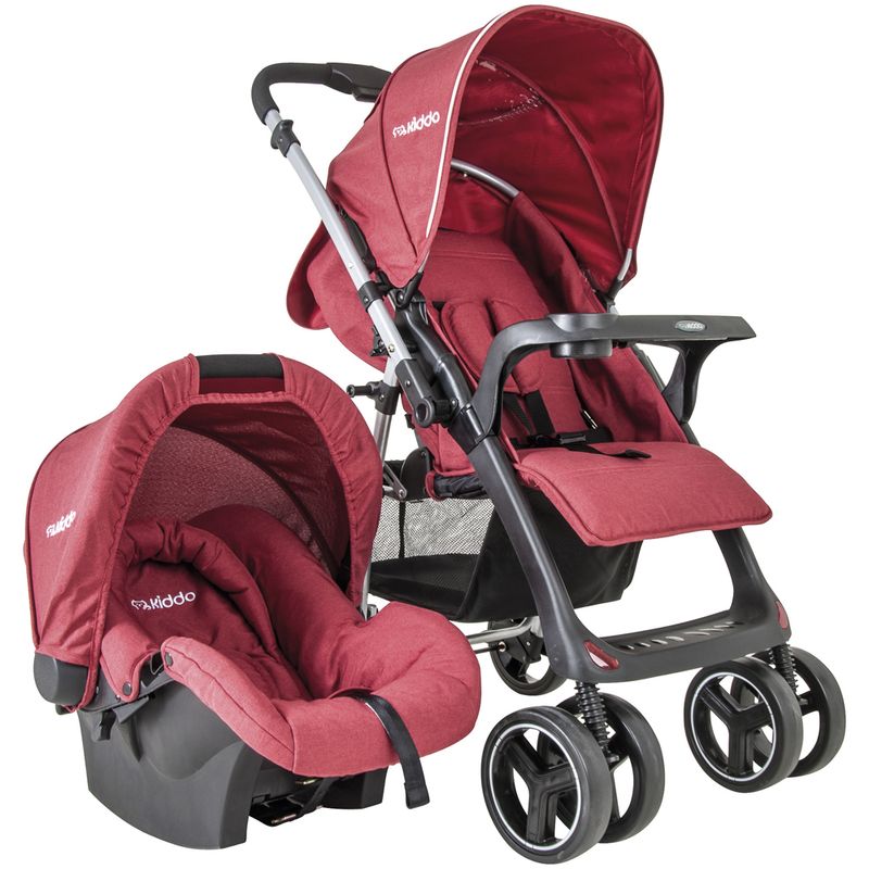 Travel-System-Nest---Melange---Vermelho---Kiddo