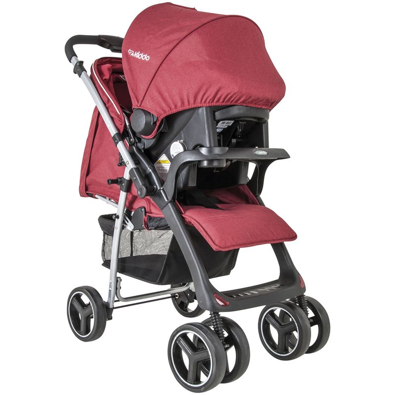 Travel-System-Nest---Melange---Vermelho---Kiddo