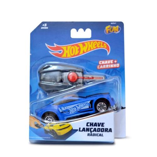 Hot Wheels Chave Lançadora Radical Azul - Fun Toys