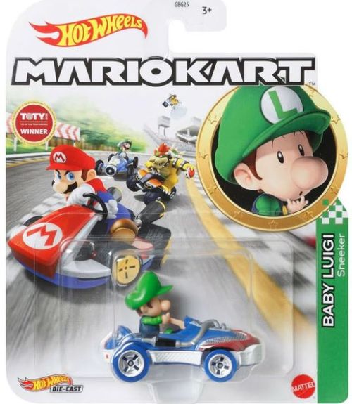 Hot Wheels Mario Kart Baby Luigi - GBG25 - Mattel
