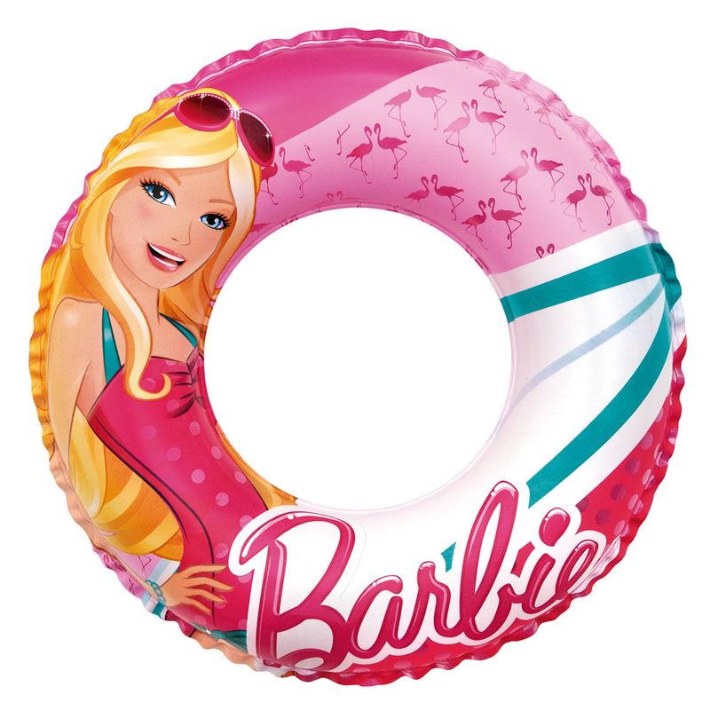 Acessorios-de-Praia-e-Piscina---Boia-Redonda-Pequena---50-Cm---Barbie-Glamurosa---Fun
