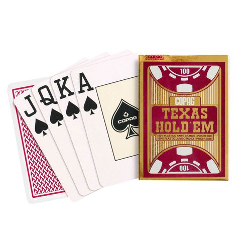 Jogo de Cartas - Baralho Profissional - Texas Hold'em - Vermelho - Copag