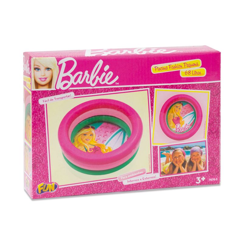 Piscina-Infantil---Redonda---Barbie-Fashion---68-Litros---Fun