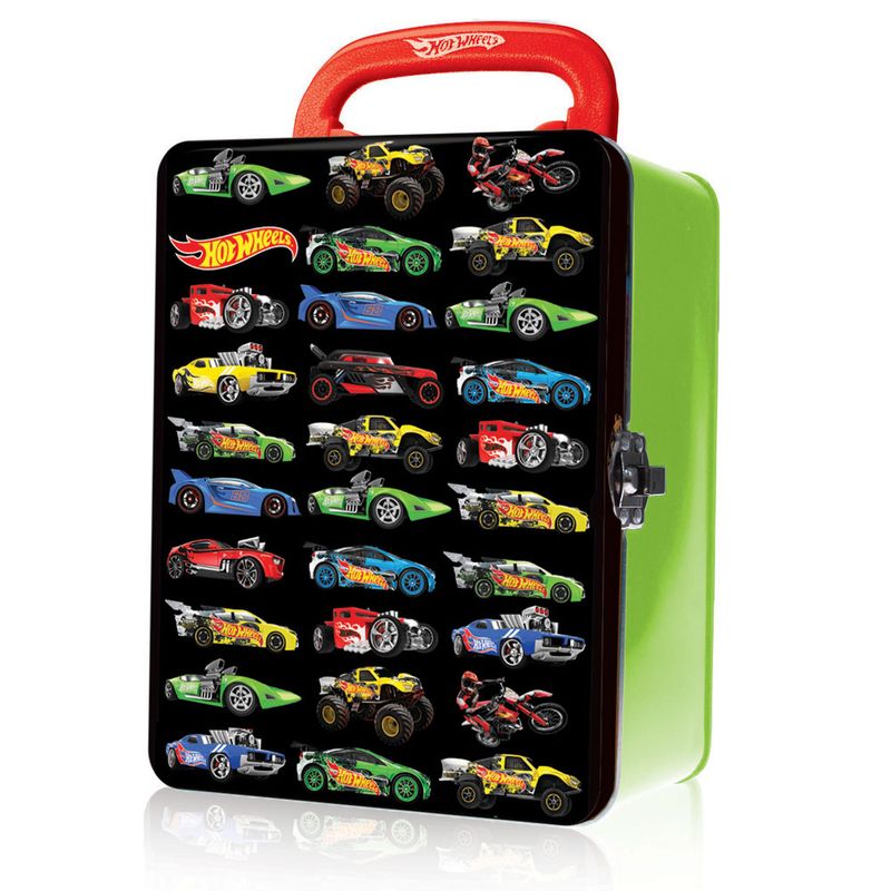 Maleta-Metalica---Hot-Wheels---Box-para-18-Carrinhos---Verde---Fun