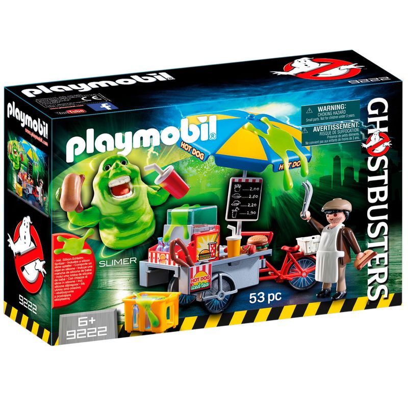 Playmobil---Mini-Figuras---Ghostbusters---Slimer-e-Carrinho-de-Cachorro-Quente---9222---Sunny