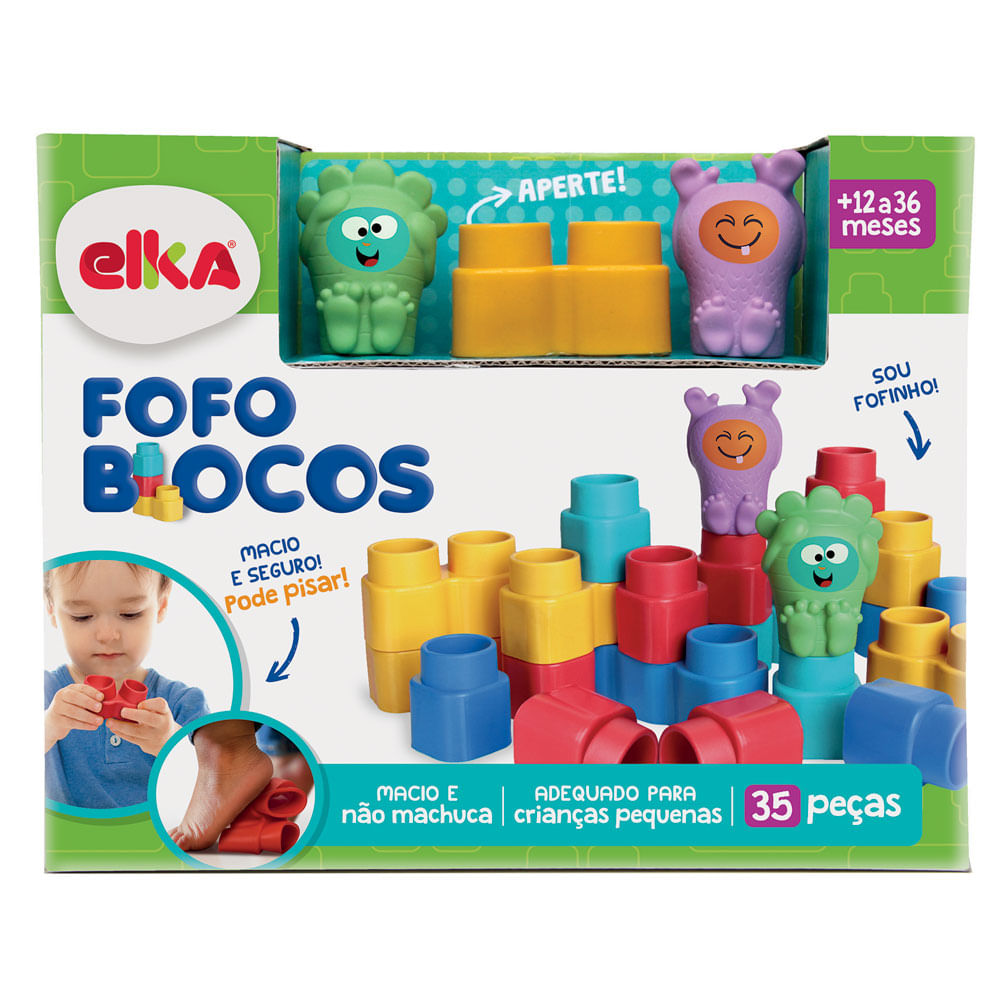 Blocos de Montar 35 peças Brinquedo Bloquinhos Imagiblocos